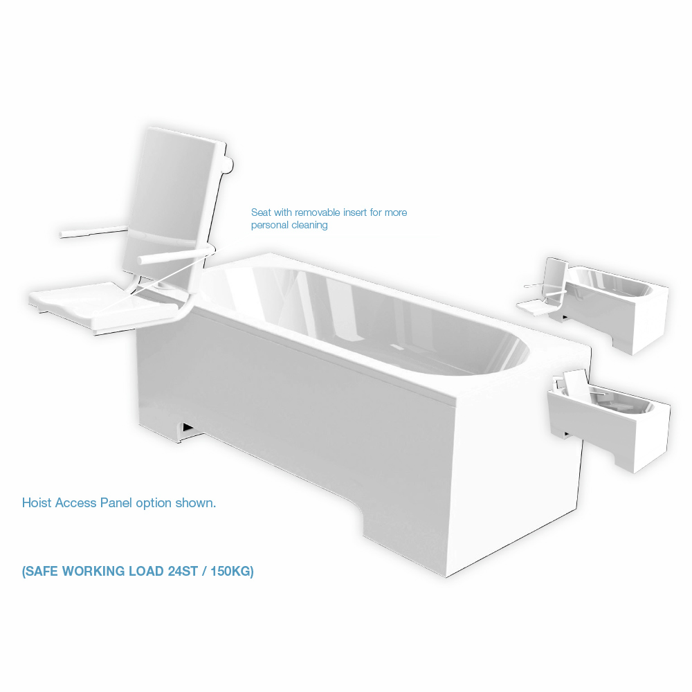 Excel 300 Excell 300 Fixed bath powered swing seat and transporter